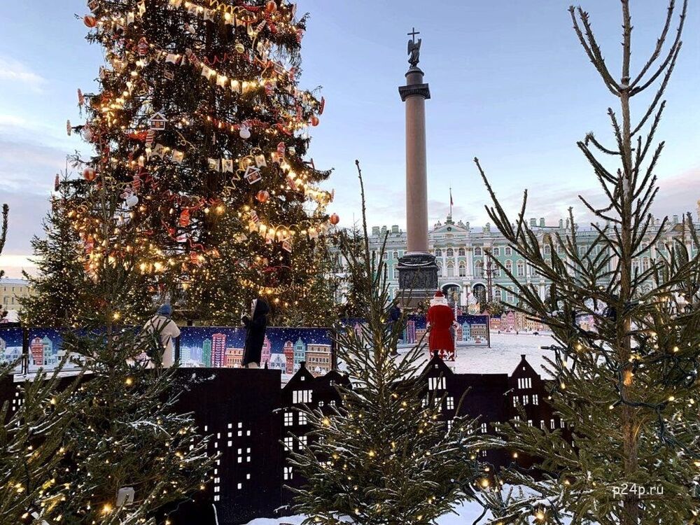 Новогодняя елка на Дворцовой площади Санкт-Петербурга Новогодняя елка на Дворцовой площади Санкт-Петербурга