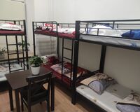 Кровать в общем 10-местном номере для мужчин. Хостел Хостел Rooms Premium Hostel Москва