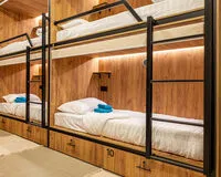 Кровать в общем 10-местном номере. Хостел Хостел HiLoft Hostel Сочи