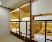 Кровать в общем 6-местном номере для женщин. Мини-отель Мини-отель Axel Hostel Москва