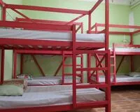 Кровать в общем 8-местном номере для мужчин. Хостел Хостел ХотелХот Бауманская Москва