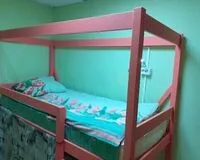 Кровать в общем 8-местном номере для женщин. Хостел Хостел ХотелХот Бауманская Москва