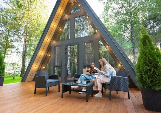 Глэмпинг Глэмпинг Les Holidays A-Frame №2 деревня Красный Огорок новый объект без отзывов Забронируй по своей цене!