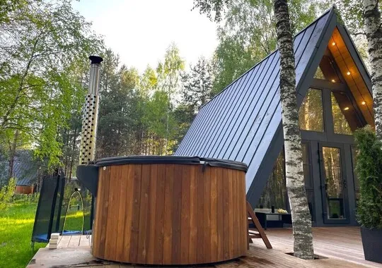 Глэмпинг Глэмпинг Les Holidays A-Frame №2 деревня Красный Огорок новый объект без отзывов 5% скидка по промокоду!