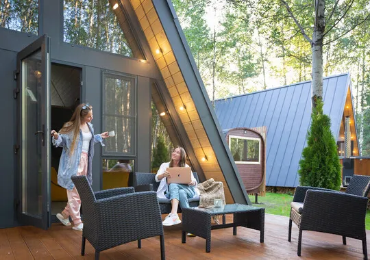 База отдыха База отдыха Les Holidays A-Frame №3 деревня Красный Огорок новый объект Забронируй по своей цене!