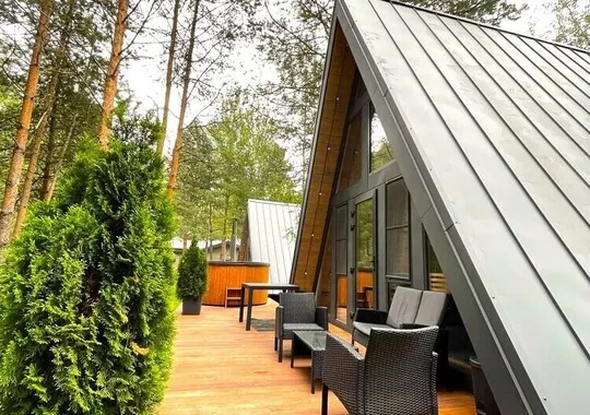 База отдыха База отдыха Les Holidays A-Frame №4 деревня Красный Огорок без звезд новый объект без отзывов