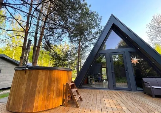 База отдыха База отдыха Les Holidays A-Frame №5 деревня Красный Огорок новый объект 5% скидка по промокоду!