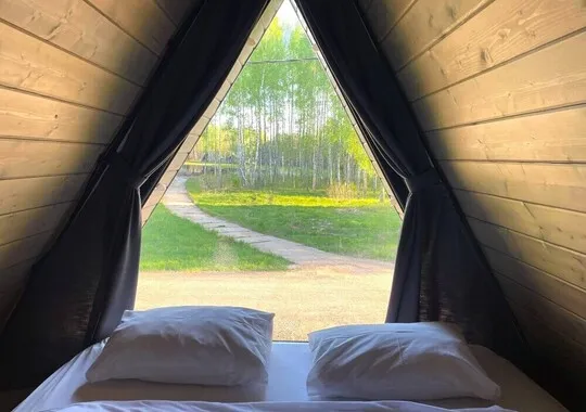 База отдыха База отдыха Les Holidays A-Frame №5 деревня Красный Огорок новый объект без отзывов Забронируй по своей цене!