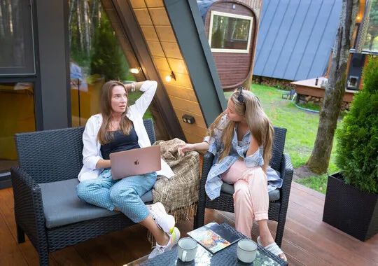 База отдыха Les Holidays A-Frame №6 деревня Красный Огорок 5% скидка по промокоду!