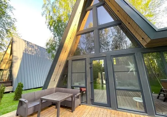 Глэмпинг Глэмпинг Les Holidays A-Frame №7 деревня Красный Огорок без звезд новый объект без отзывов Забронируй по своей цене!
