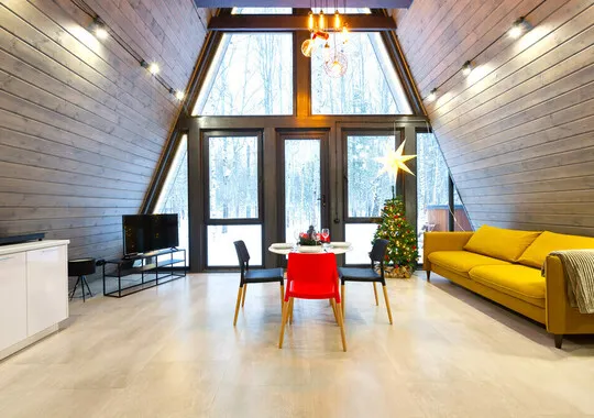 База отдыха База отдыха Les Holidays A-Frame №8 деревня Красный Огорок новый объект без отзывов Забронируй по своей цене!