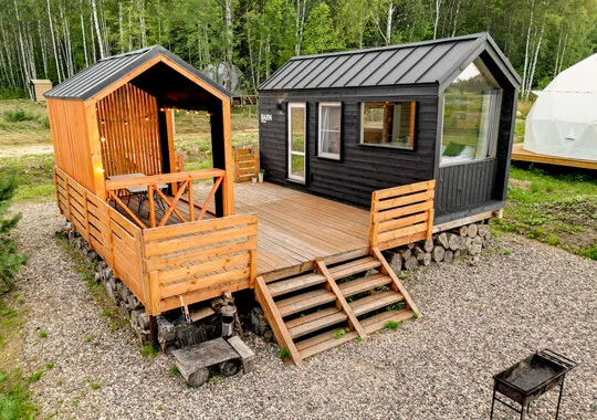 Глэмпинг Глэмпинг Rich Life Village коттеджный посёлок Малые Соли Парк без звезд новый объект