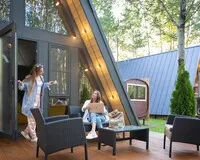 Дом/коттедж 2 спальни База отдыха База отдыха Les Holidays A-Frame №3 деревня Красный Огорок новый объект без отзывов