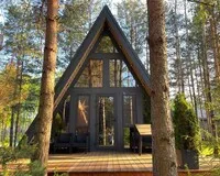 Дом/коттедж 2 спальни База отдыха База отдыха Les Holidays A-Frame №3 деревня Красный Огорок без звезд без отзывов Забронируй по своей цене!