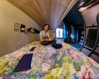 Одноместная капсула общая Хостел Хостел 4U Capsule Hotel Санкт-Петербург без звезд