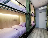 Кровать в общем 10-местном номере Хостел Хостел Ostanovka Hostel Москва метро Ховрино