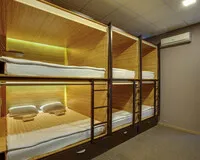 Кровать в общем 6-местном номере для женщин Мини-отель Мини-отель Axel Hostel Москва метро Чкаловская